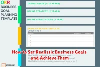 How to Set Realistic Business Goals and Achieve Them
