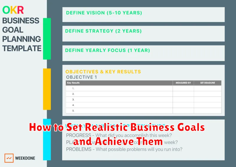 How to Set Realistic Business Goals and Achieve Them