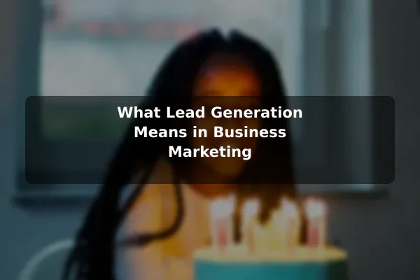 What Lead Generation Means in Business Marketing