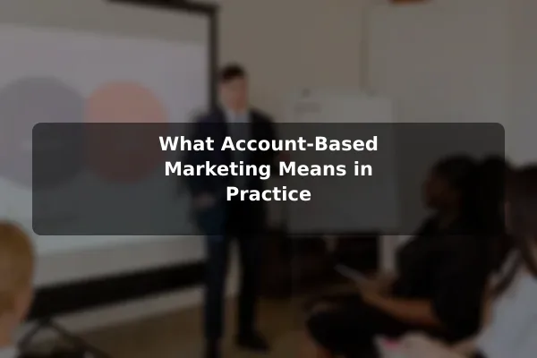 What Account-Based Marketing Means in Practice