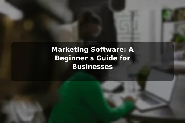 Marketing Software: A Beginner's Guide for Businesses