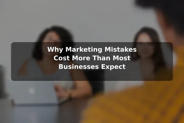 Why Marketing Mistakes Cost More Than Most Businesses Expect